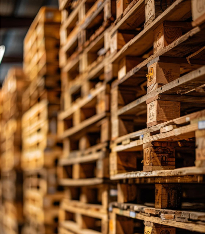 Stock de palettes Europe en bois triées et prêtes pour la logistique chez Center Euro Palettes